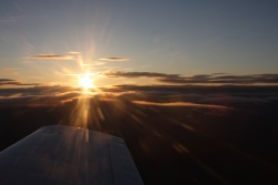 Mustang II above the Arctic Circle viewing the Midnight Sun
