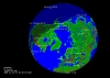 GeoClock's Polar view at 2:02 AM, 'True Midnight', Alaska Time