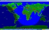 GeoClock's World view at 2:02 AM, 'True Midnight', Alaska Time