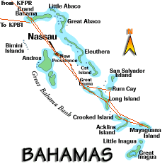 Bahamas route map
