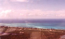 Rum Cay airport, on downwind for runway 13